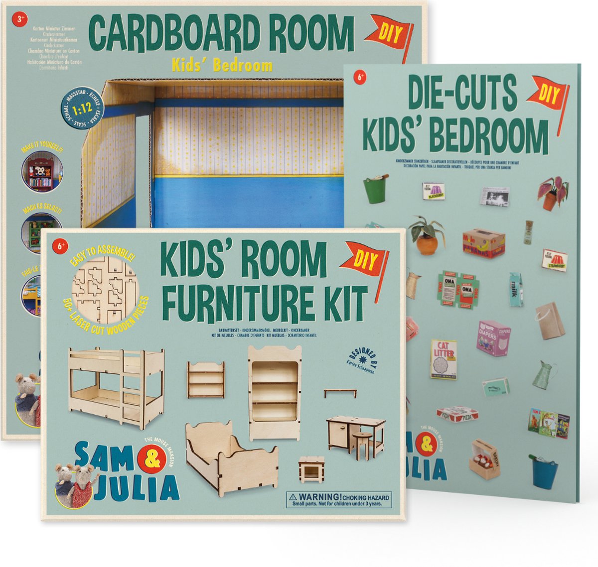 Basis Knutselset - Miniatuur Kinderkamer | Sam & Julia | Het Muizenhuis